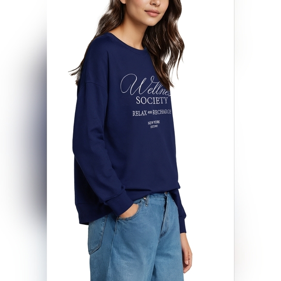 Wildfox “Wellness Society” Keely Raglan Sweatshirt – Size M – NWT - Picture 5 of 7